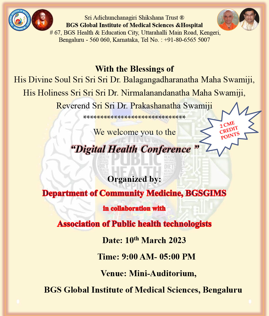 Digital Health Conference BGS Global Institute of Medical Sciences